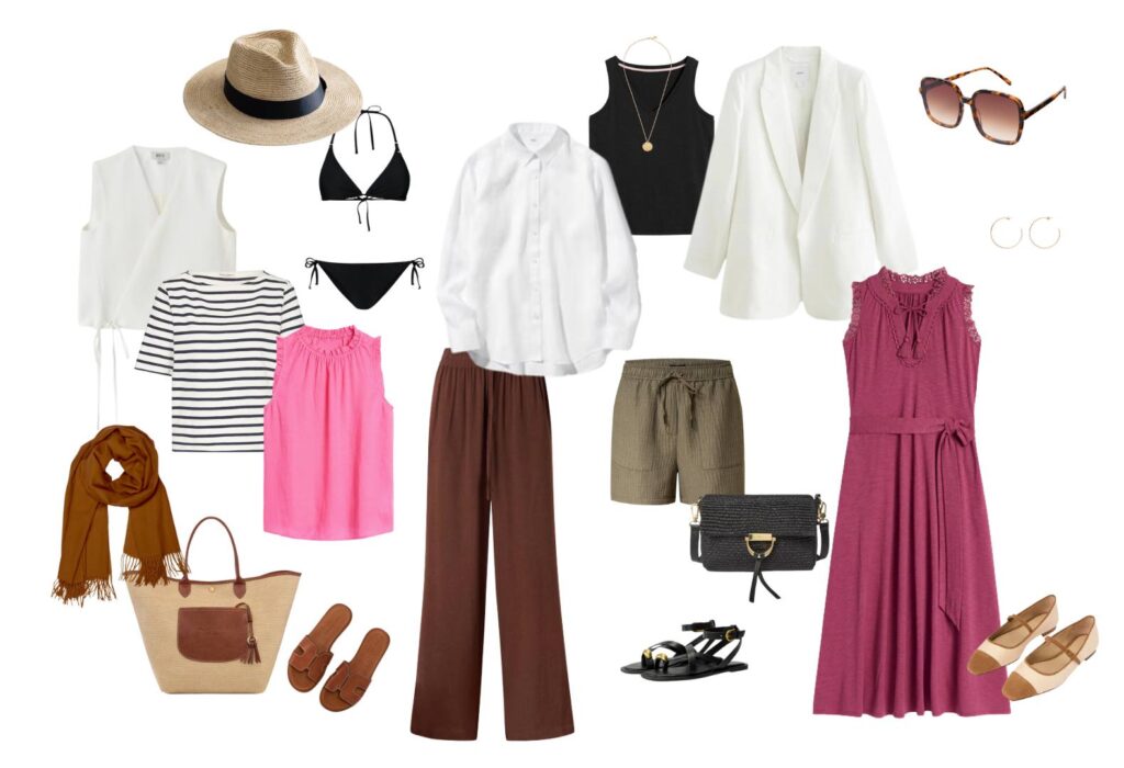 Beispiel Kollektion für einen Urlaub