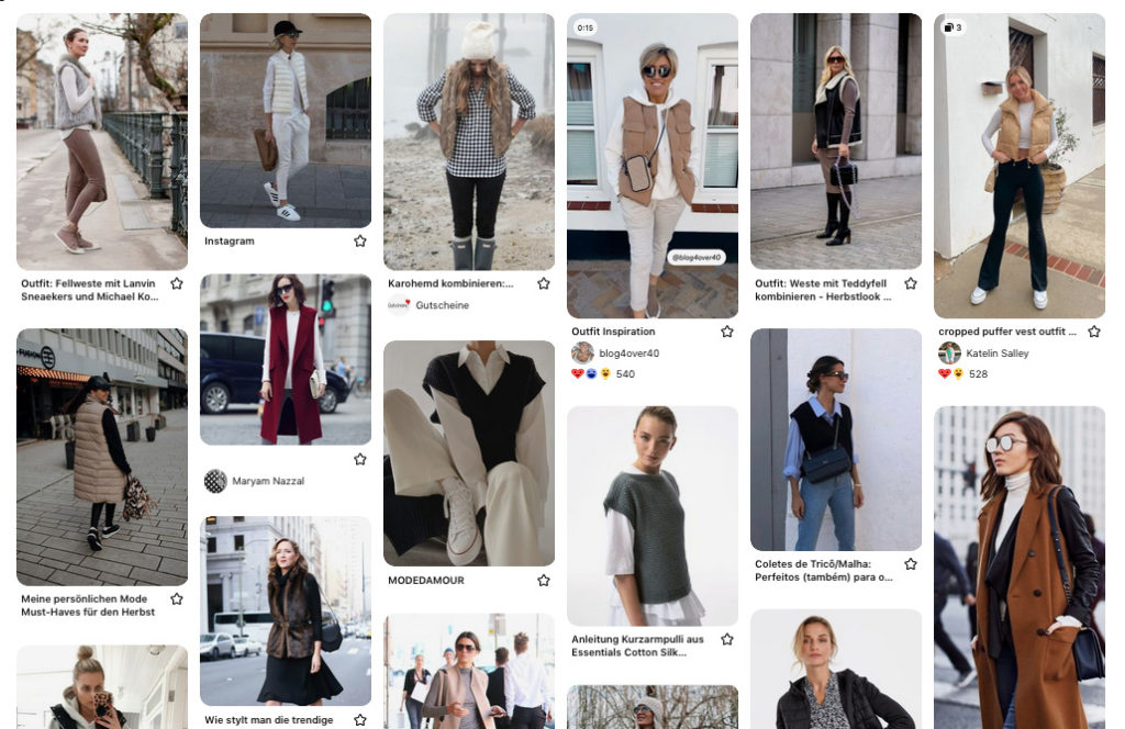 Collage diverse Layering Looks