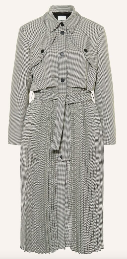 Trenchcoat in feinem Pepita Muster